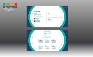 Davetiye ve herhangi bir kullanım için kartpostal tasarımı