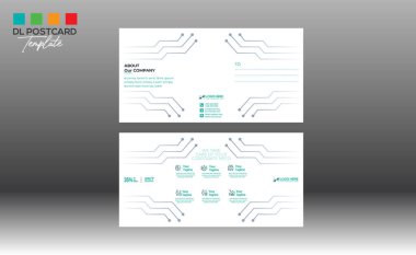 Davetiye ve herhangi bir kullanım için kartpostal tasarımı