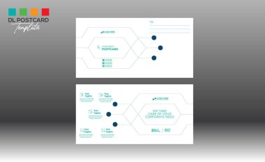 Davetiye ve herhangi bir kullanım için kartpostal tasarımı