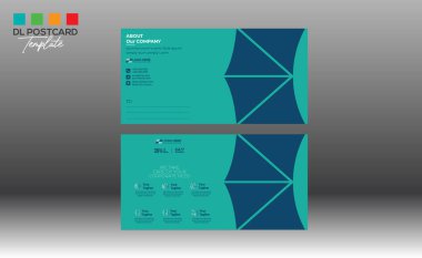 Davetiye ve herhangi bir kullanım için kartpostal tasarımı