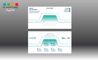 Davetiye ve herhangi bir kullanım için kartpostal tasarımı