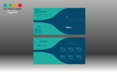 Davetiye ve herhangi bir kullanım için kartpostal tasarımı