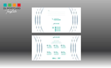 Davetiye ve herhangi bir kullanım için kartpostal tasarımı