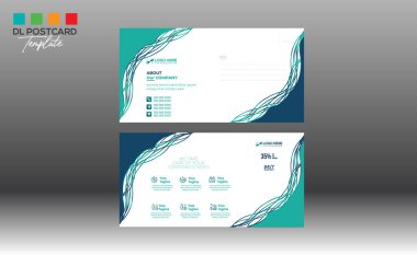 Davetiye ve herhangi bir kullanım için kartpostal tasarımı