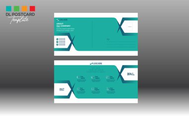 Davetiye ve herhangi bir kullanım için kartpostal tasarımı