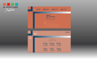 Davetiye ve herhangi bir kullanım için kartpostal tasarımı