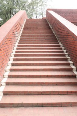 Agargaon ve Vijaysarni arasındaki Chandrima Uddyan Camii 'nin merdivenleri.