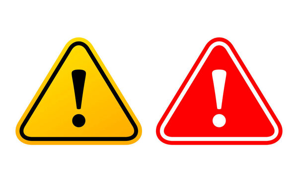 Треугольный знак опасности изолирован на белом фоне