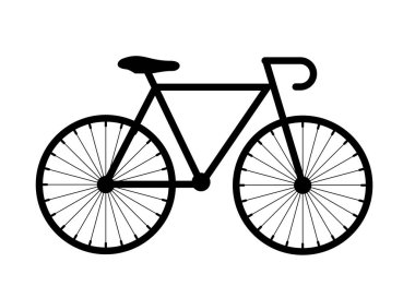 Beyaz arkaplanda izole edilmiş bisiklet vektör simgesi