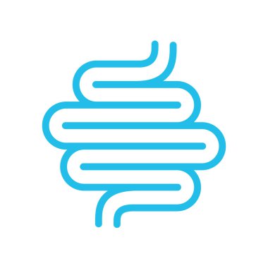 Bağırsak vektörü tıbbi simgesi