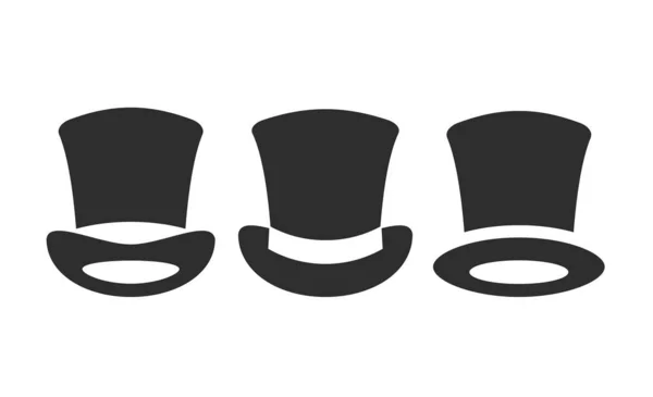 Top Hat Vector Icons Set — Stock Vector