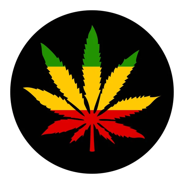 Marihuana Hoja Vector Icono — Vector de stock