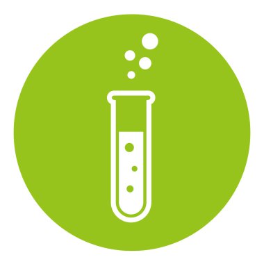Yeşil test cam vektör simgesi