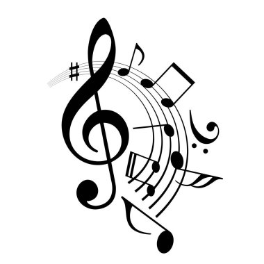 müzik notaları vektör simgesi
