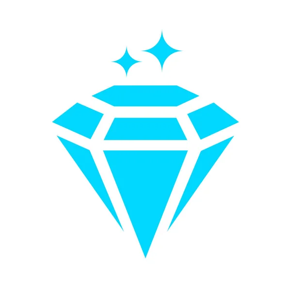 Diamante Pedra Vetor Ícone — Vetor de Stock