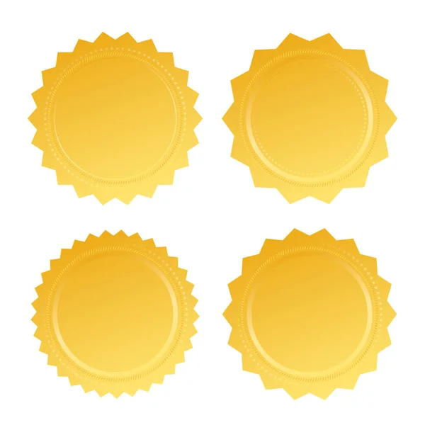 Conjunto Selos Certificado Ouro — Vetor de Stock