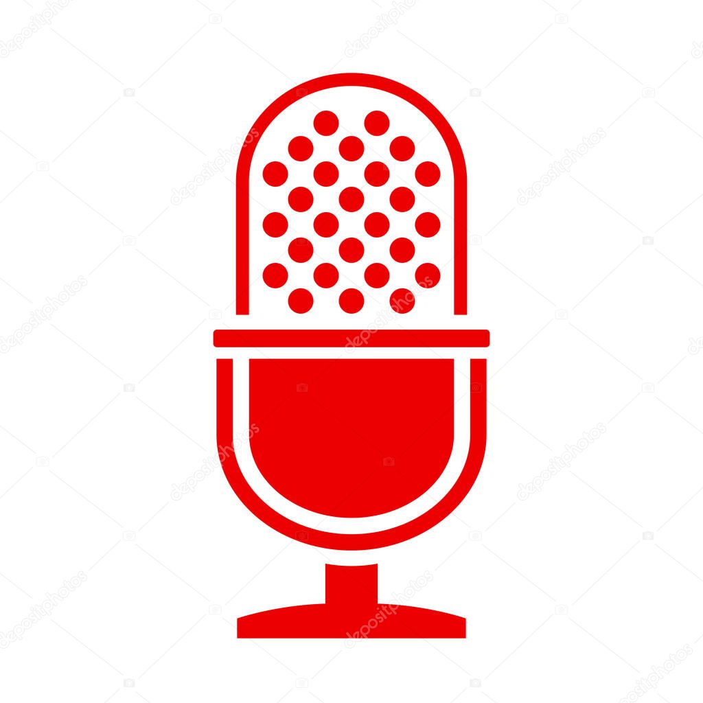Retro microphone vector icon