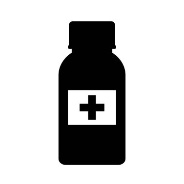 Medicals pills bottle vector icon