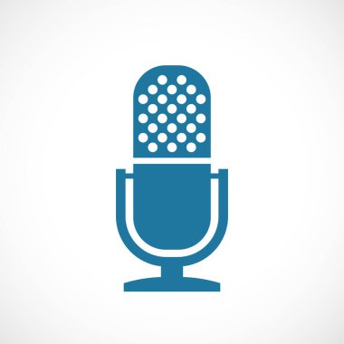 Eski stüdyo mikrofon vektör simgesi