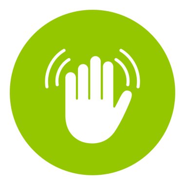 Hand wave vector icon