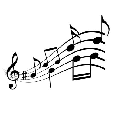 Musical melody vector icon