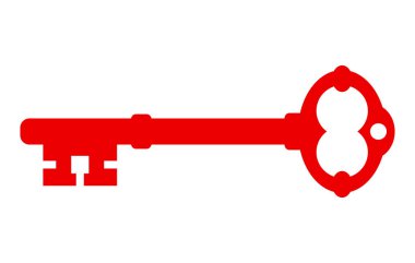 Red door key icon