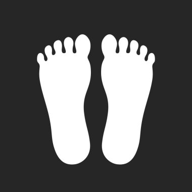 ayak baskı siluet simge