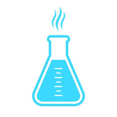 Chemical flask vector icon clipart