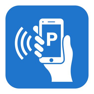 Parking app vector icon