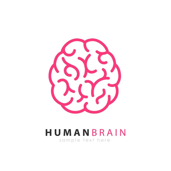 stock vector Human brain vector logo