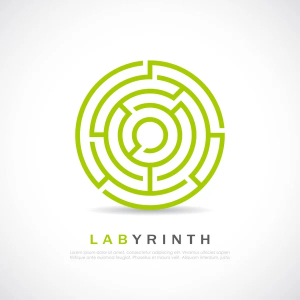 Labyrinth Vector Web Logo — Stock Vector