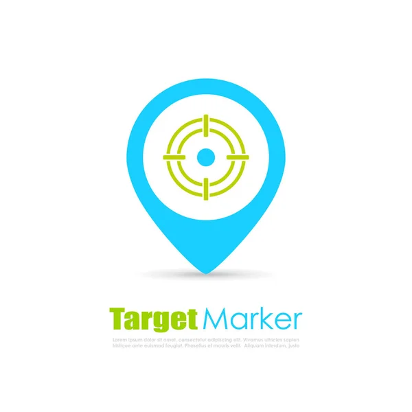 Target Pin Logo Design — Stockvector