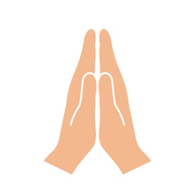 Namaste el vektör işareti