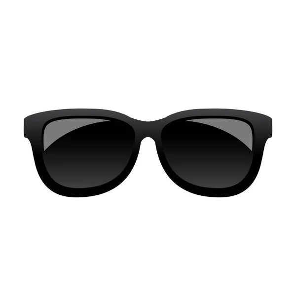 Klassisk Svart Solglasögon Vektor Ikon — Stock vektor