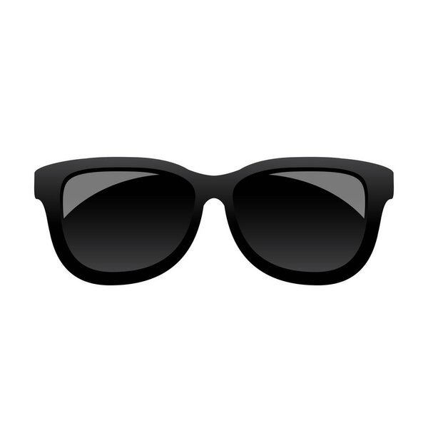 Classic black sunglasses vector icon