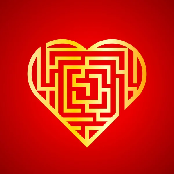 Εικόνα Διάνυσμα Καρδιάς Λαβύρινθου — Διανυσματικό Αρχείο