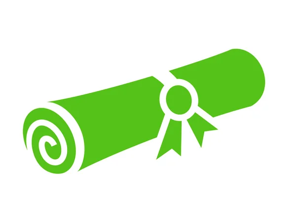Grünes Rollpapier Zertifikat — Stockvektor