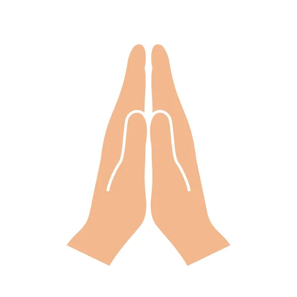 Namaste Hands Vector Sign — 스톡 벡터