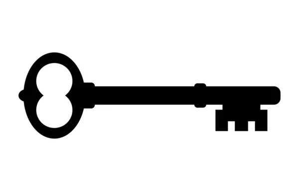 Old Door Key Vector Icon — Stock Vector