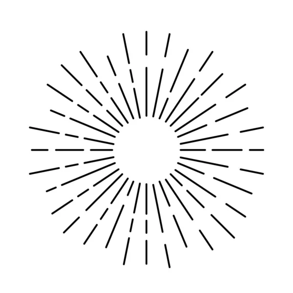 Ikona Vektoru Světelných Paprsků — Stockový vektor