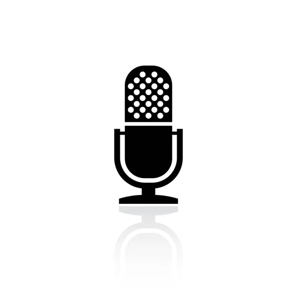 Ikona Wektora Mikrofonu Retro — Wektor stockowy