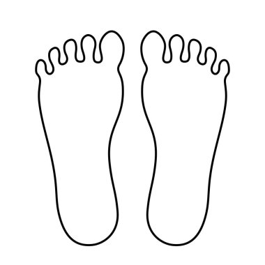 İnsan ayağı taslak simgesi