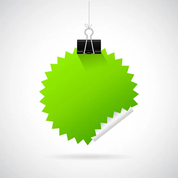 Reliure Autocollant Vert — Image vectorielle