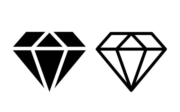 Diamantkristall Vektorsymbol — Stockvektor