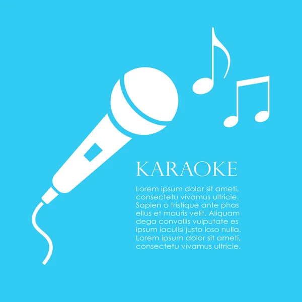 Projekt Strony Internetowej Plakatu Karaoke — Wektor stockowy