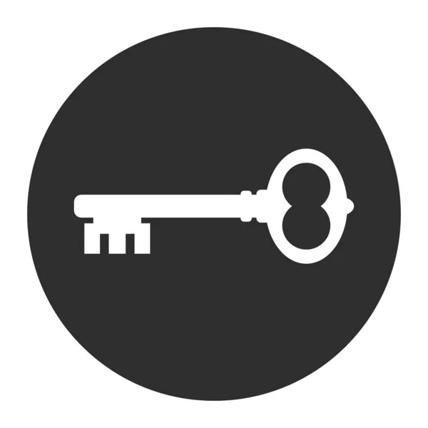 Old Key Vector Sign — Stock Vector