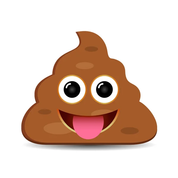 Felici Sciocche Emoji Cacca — Vettoriale Stock