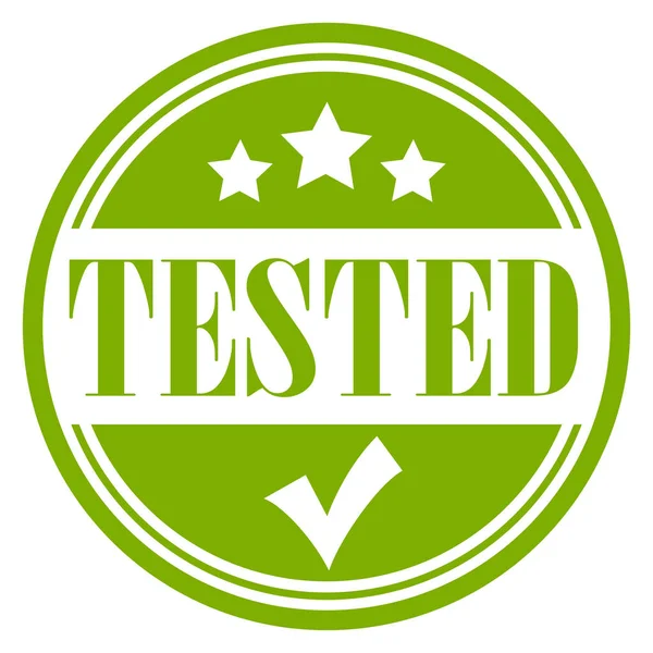 Tested Approved Green Vector Stamp — Stock Vector