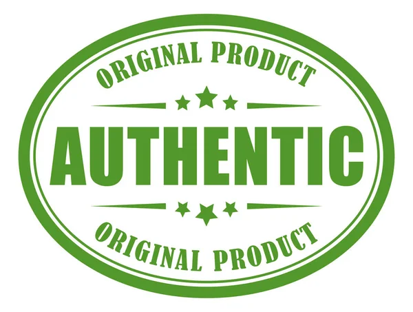 Authentic Product Green Business Label — Stock Vector