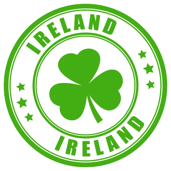 Irlanda Timbro Gomma Rotondo — Vettoriale Stock